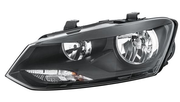 Phare avant gauche TYC Volkswagen POLO 2009 noir 20C036B52B - OtoParts.ma