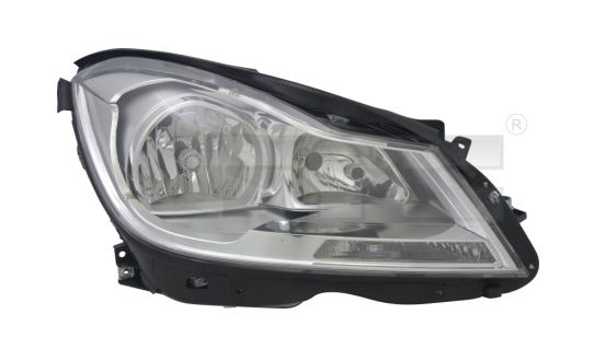 Phare avant droite TYC Mercedes-Benz CLASSE C W204 2011 chromé 20C979052B - OtoParts.ma