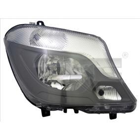 Phare avant droite TYC Mercedes-Benz SPRINTER 2014 20E563052B