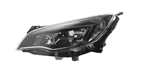 Phare avant gauche TYC Opel ASTRA J 2013 +B chromé noir 20G976052B