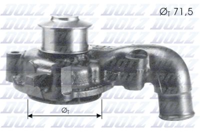 Pompe à eau Dolz F165 - OtoParts.ma