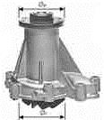 Pompe à eau Dolz M176 - OtoParts.ma